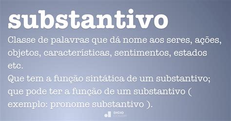 o que é substantivo